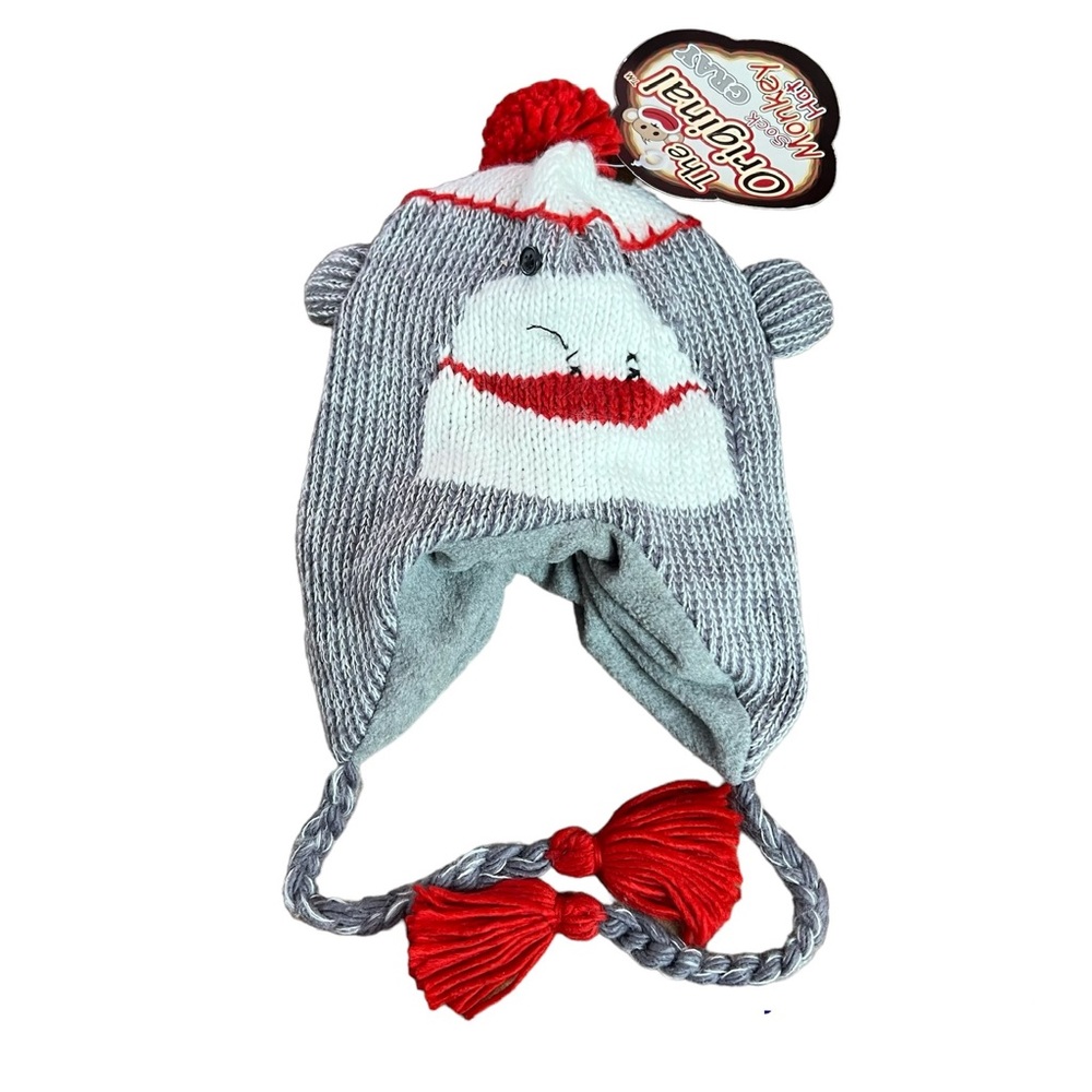 3 FOR $15 The Original Sock Monkey Hat Gray Color NWT